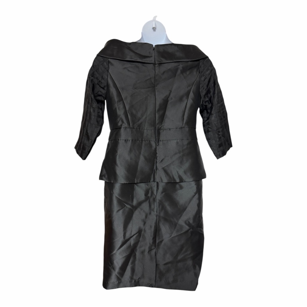 Midnight Velvet Catalog Business Formal Corporate Goth Black Widow Funeral Dress - Picture 2 of 15